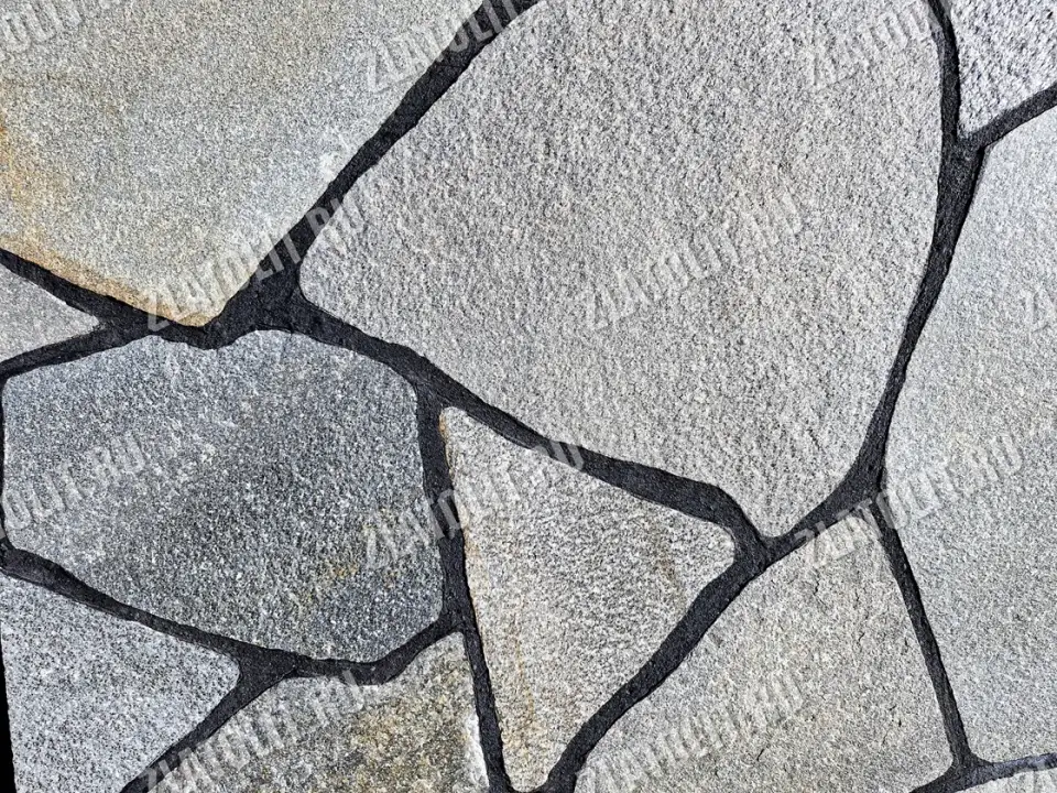 плитняк златолит Серебро для мощения и облицовки в наличии от производителя